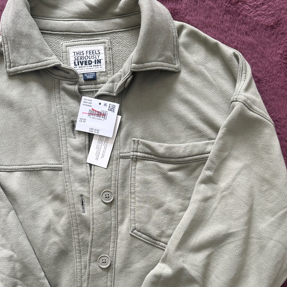 American Eagle Outfitters Utility Jacket in Light Gray - Picture 4 of 5